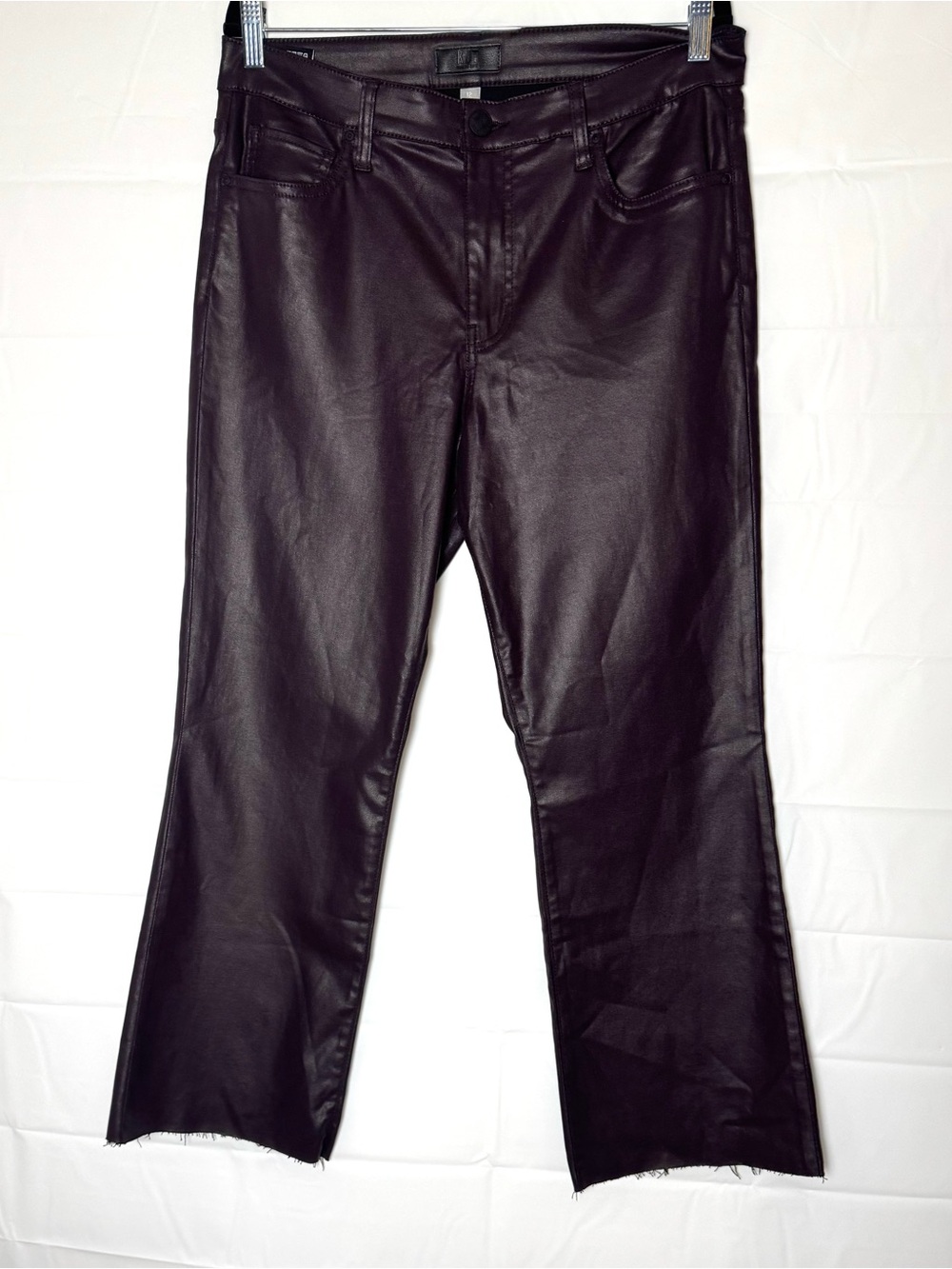 Kut from the Kloth Women’s Plum Faux Leather
Wide Leg Pants, Sz 12. NWOT